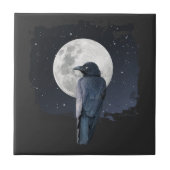Forest Raven Cold Moon Tegeltje (Voorkant)