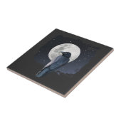 Forest Raven Cold Moon Tegeltje (Zijkant)