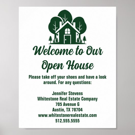 Forest Real Estate Company Custom Open House Poster (Voorkant)