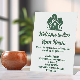 Forest Real Estate Company Custom Open House Reclamebord Met Voetstuk