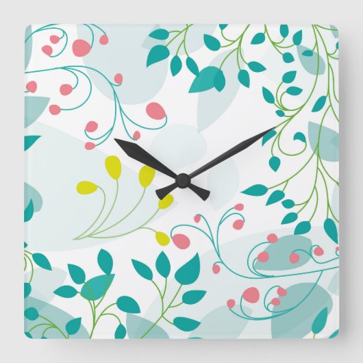 Forest reloj vierkante klok (Voorkant)