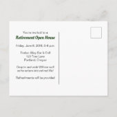 Forest Retirement Open House Briefkaart (Achterkant)