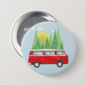 Forest retro Van Ronde Button 7,6 Cm (Voorkant /achterkant)
