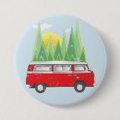 Forest retro Van Ronde Button 7,6 Cm (Voorkant)