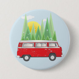 Forest retro Van Ronde Button 7,6 Cm