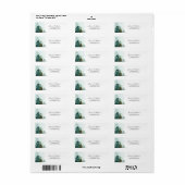 Forest Return Address Label Rustic Adventure Pine (Full Sheet)