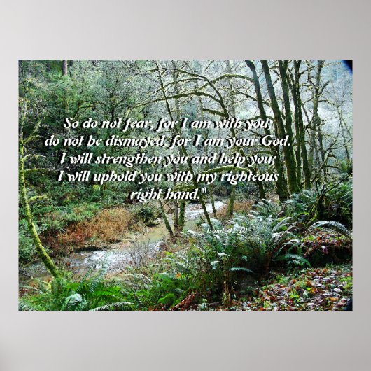 Forest River Isaiah 41:10 Afdruk Poster (Voorkant)
