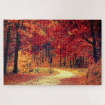 Forest Road - Autumn - Beauful Season - Herfst Legpuzzel<br><div class="desc">Forest Road - Herfst</div>