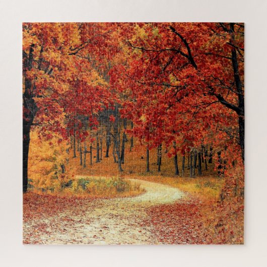 Forest Road - Autumn - Beauful Season Legpuzzel (Verticaal)