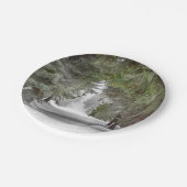 Forest Road Snow Pine Trees Foto Papieren Bordje (Gekanteld)