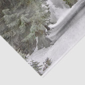 Forest Road Snow Pine Trees Foto Tissuepapier (Detail)