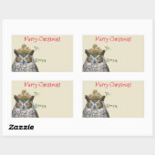 Forest Royal owl naar/van Kerst sticker (Vel)
