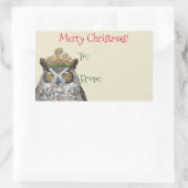 Forest Royal owl naar/van Kerst sticker (Tas)