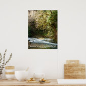 Forest & Rushing River John 3:16 Print (Keuken)