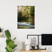 Forest & Rushing River John 3:16 Print (Thuiskantoor)