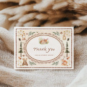 Forest Rustic Baby shower Dank u kaart