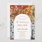 Forest Rustic Herfst Herfst Woodland Wedding Kaart (Voorkant)