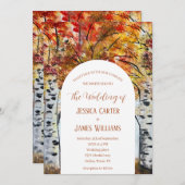 Forest Rustic Herfst Herfst Woodland Wedding Kaart (Voorkant / Achterkant)