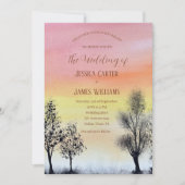 Forest Rustic Herfst Herfst Woodland Wedding Kaart (Voorkant)