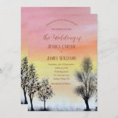 Forest Rustic Herfst Herfst Woodland Wedding Kaart (Voorkant / Achterkant)