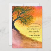 Forest Rustic Herfst Herfst Woodland Wedding Kaart (Voorkant)