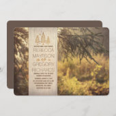 Forest Rustic Wedding Uitnodigingen (Voorkant / Achterkant)
