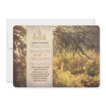 Forest Rustic Wedding Uitnodigingen