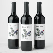 Forest Santa Crow Wine Labels Wijn Etiket (Flessen)