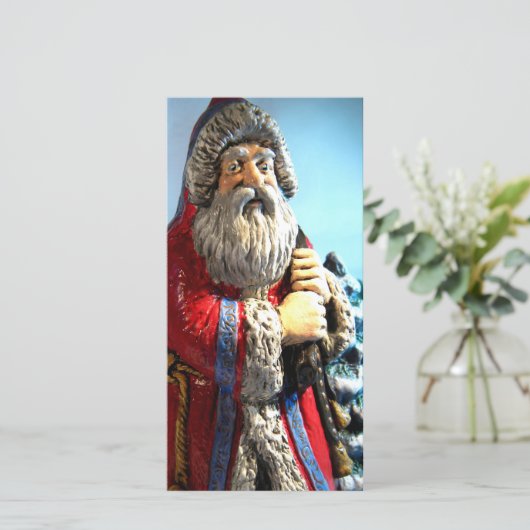 Forest Santa I Feestdagenkaart (Staand voorkant)