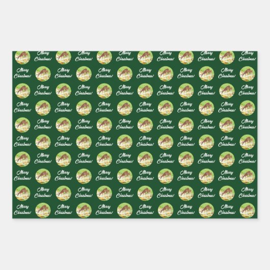 Forest Scene Christmas Wrapping Paper Sheets (Voorkant 3)
