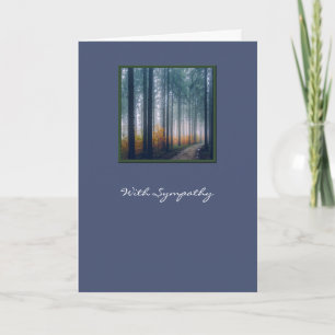 Forest Scene Custom Sympathy Card Kaart