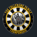 Forest Scene Grizzly Beer Target Dartbord<br><div class="desc">Een sterk grizzly beer in het bos,  omlijst door een gedurfd cirkelvormig doel.</div>