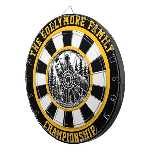 Forest Scene Grizzly Beer Target Dartbord (Voorkant Rechts)