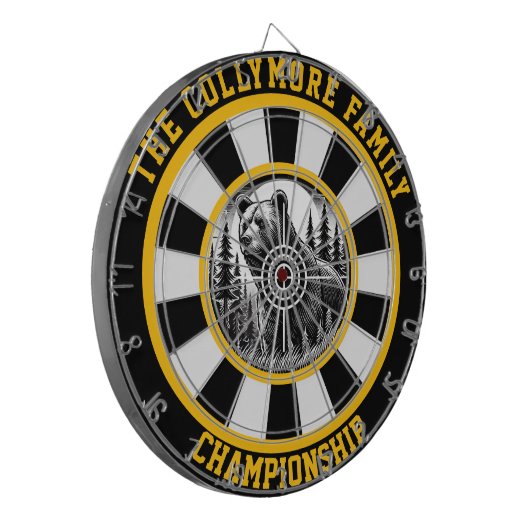 Forest Scene Grizzly Beer Target Dartbord (Voorkant Links)