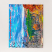 Forest Scene Wisconsin.kerstgroet Legpuzzel (Verticaal)