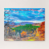 Forest Scene Wisconsin.kerstgroet Legpuzzel (Horizontaal)