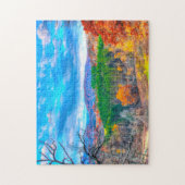 Forest Scene Wisconsin. Legpuzzel (Verticaal)