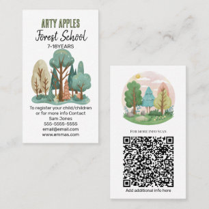 Forest School - Natuur-geïnspireerd ontwerp voor b Visitekaartje