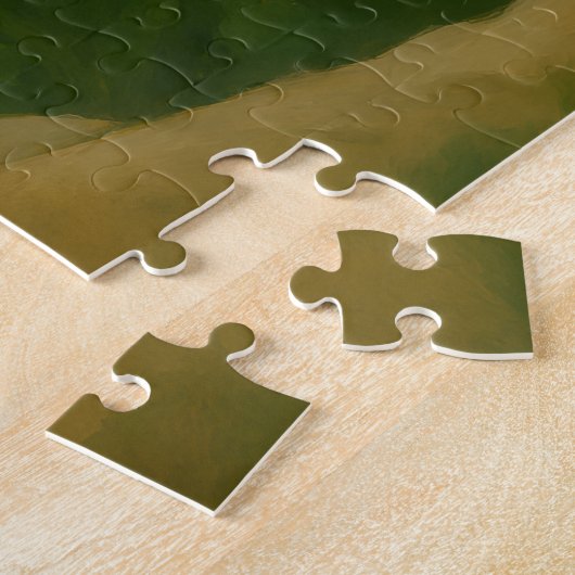 Forest Sentinel - Rustende leeuwin in gouden licht Legpuzzel (Zijkant)