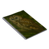 Forest Sentinel - Tawny Owl Wildlife Art Notitieboek (Rechterzijde)