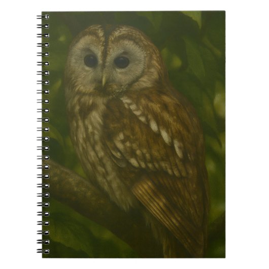 Forest Sentinel - Tawny Owl Wildlife Art Notitieboek (Voorkant)
