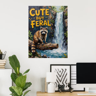 Forest Sentinel: Wasbeer bij de beek Poster