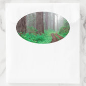 Forest sequwood ovale sticker (Tas)