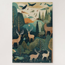 Forest Serenity – A Timeless Wildlife Scene Legpuzzel