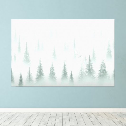 Forest serenity canvas afdruk (Insitu (Houten vloer))