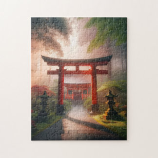 Forest Shrine Gate – Zen Landscape Puzzle Legpuzzel
