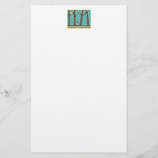 Forest Silence Briefpapier (Voorkant)