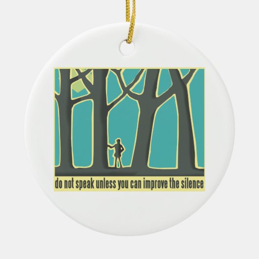 Forest Silence Keramisch Ornament (Voorkant)