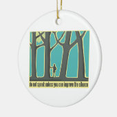Forest Silence Keramisch Ornament (Links)