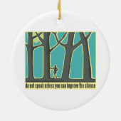 Forest Silence Keramisch Ornament (Achterkant)
